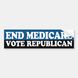 Avsluta Medicare: Rösta republikanen Bildekal
