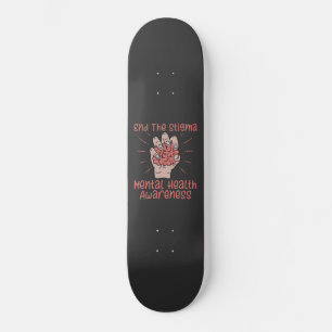 Avsluta medvetenheten om psykisk hälsa i tigma T- Mini Skateboard Bräda 18,5 Cm