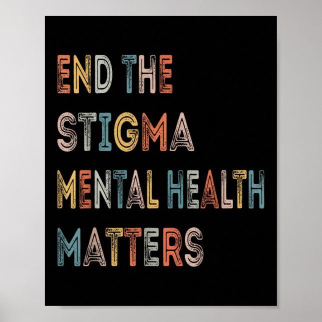 Avsluta Medvetna för psykisk hälsa i Stigma Poster (Framsidan)