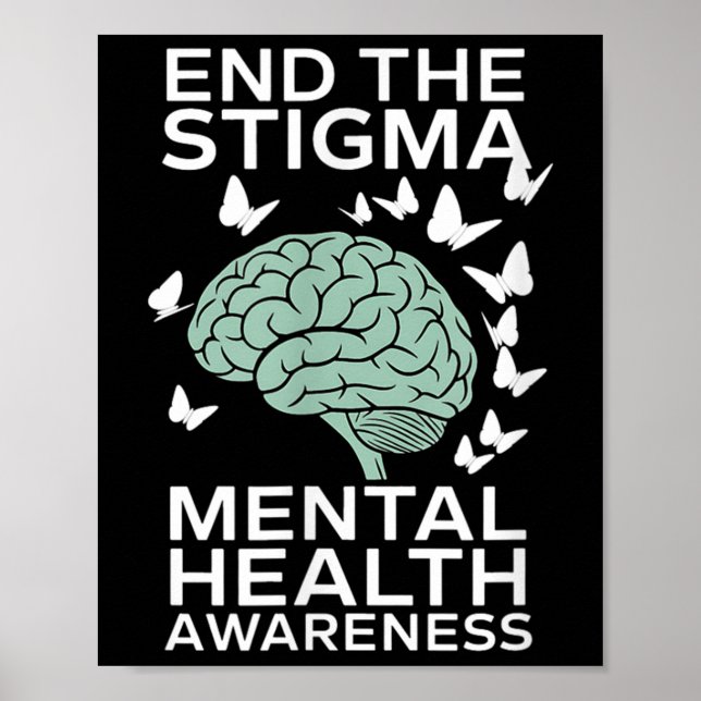 Avsluta Medvetna för psykisk hälsa i Stigma Poster (Framsidan)