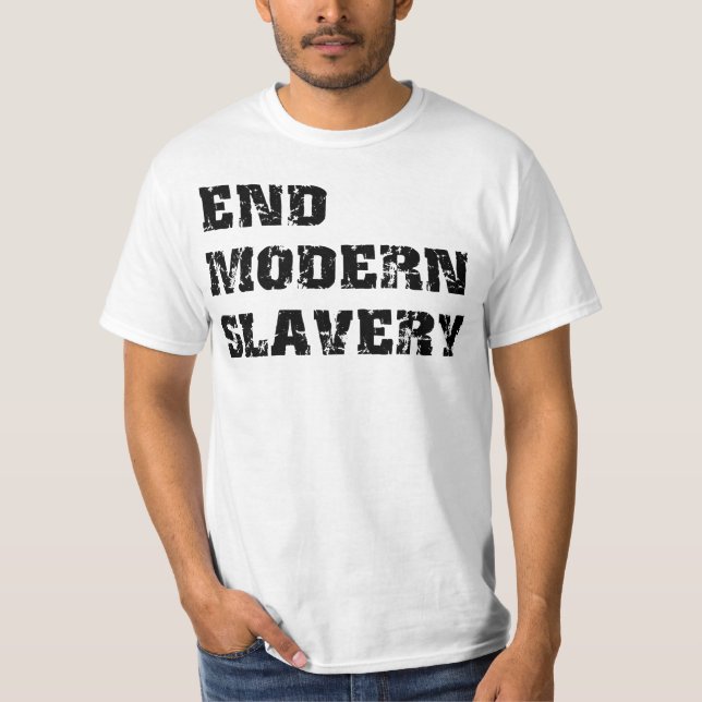 Avsluta modernt slaveri värderar T-tröja T-shirt (Framsida)