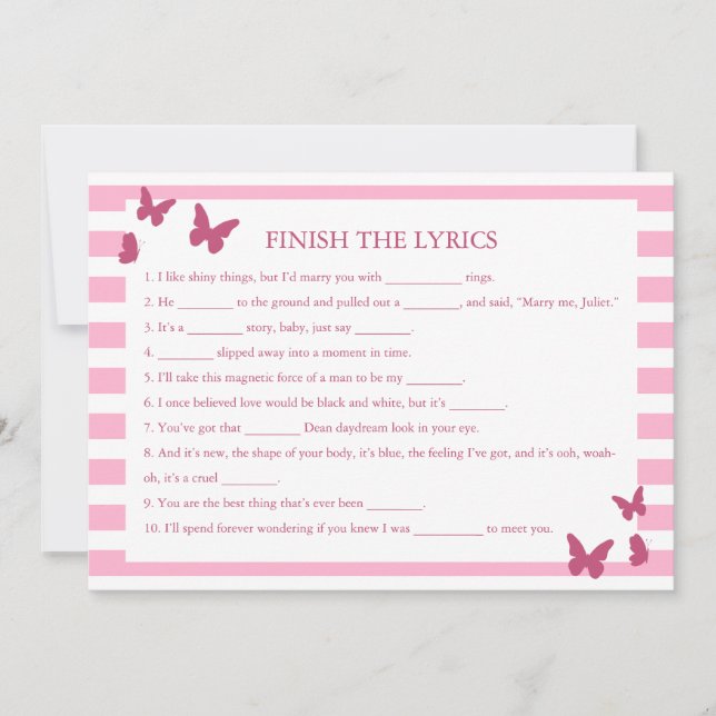 Avsluta Möhippan Lyrics spel (Framsida)