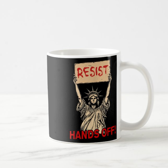 Avsluta motståndsrörelsens Frihetsgudinnan Händer  Kaffemugg (Höger)