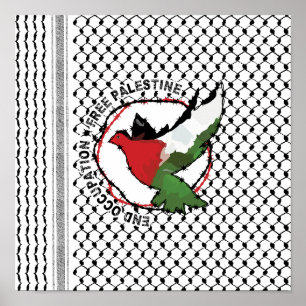 Avsluta ockupationsfriheten Palestina Kufiya Poster