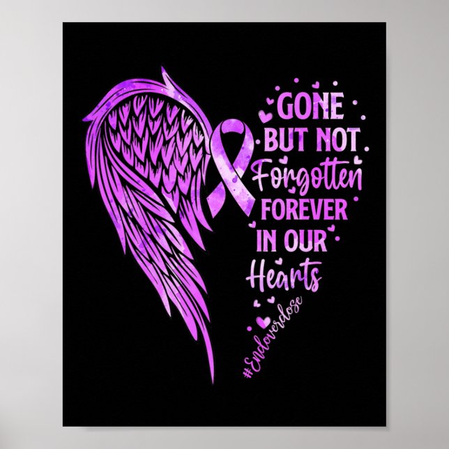 Avsluta överdos Kära Minnesmärke Överdosmedvetenhe Poster (Framsidan)