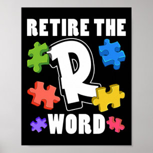 Avsluta R Ord Autism Awareness Speciell Education Poster