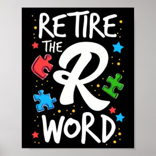 Avsluta R Ord Autism Awareness Support Speciell Ed Poster