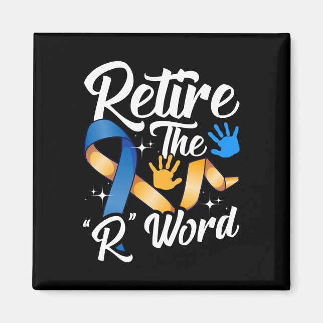 Avsluta R Ord Down Syndrome Awareness Speciell Edu Magnet (Framsidan)