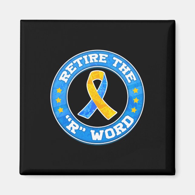Avsluta R Ord Down Syndrome Awareness Speciell Edu Magnet (Framsidan)