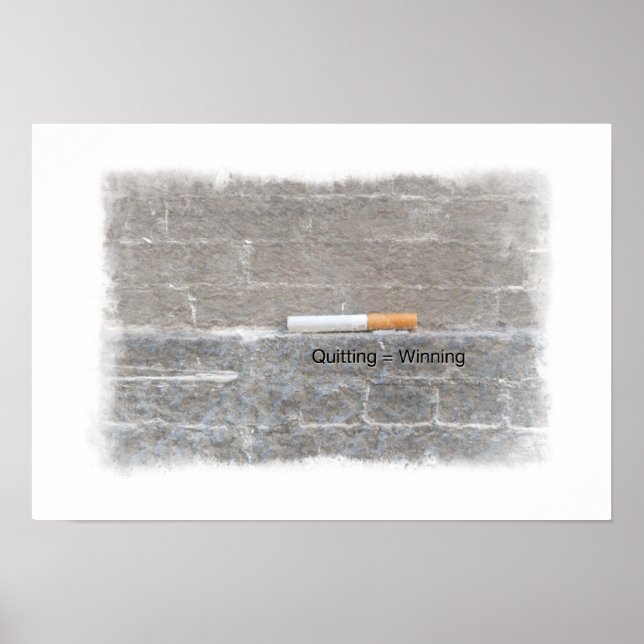 Avsluta Rökning Poster - Avslutar = Vinning (Framsidan)