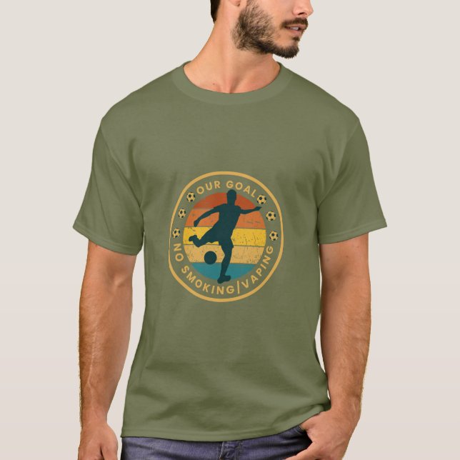 Avsluta rökningen eller ångningen av målet t shirt (Framsida)