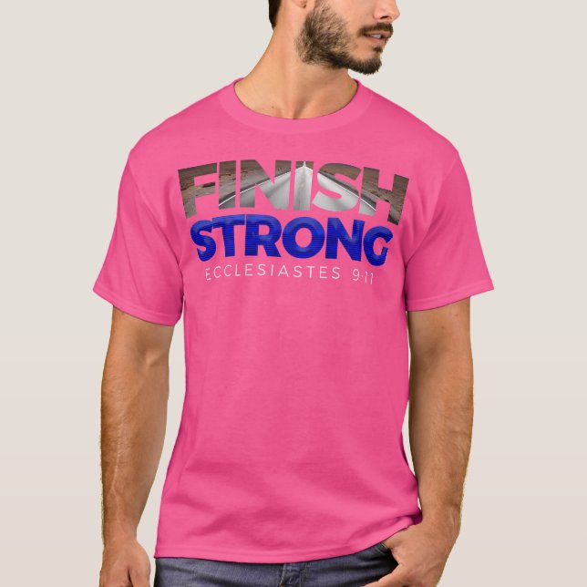 Avsluta Stark Christian Jesus Apparel T Gift Blue Shirt (Framsida)