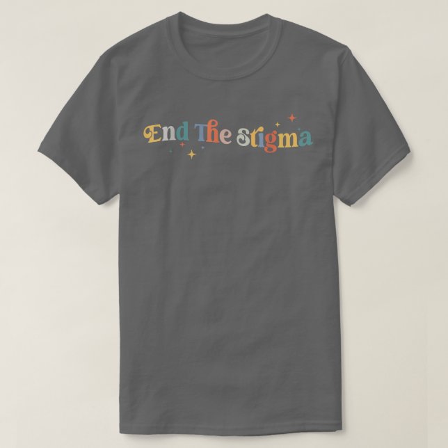 Avsluta Stigma Mental Health Awareness 925 T Shirt (Design framsida)