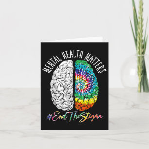 Avsluta Stigma Mental Health Awareness Brain& Kort