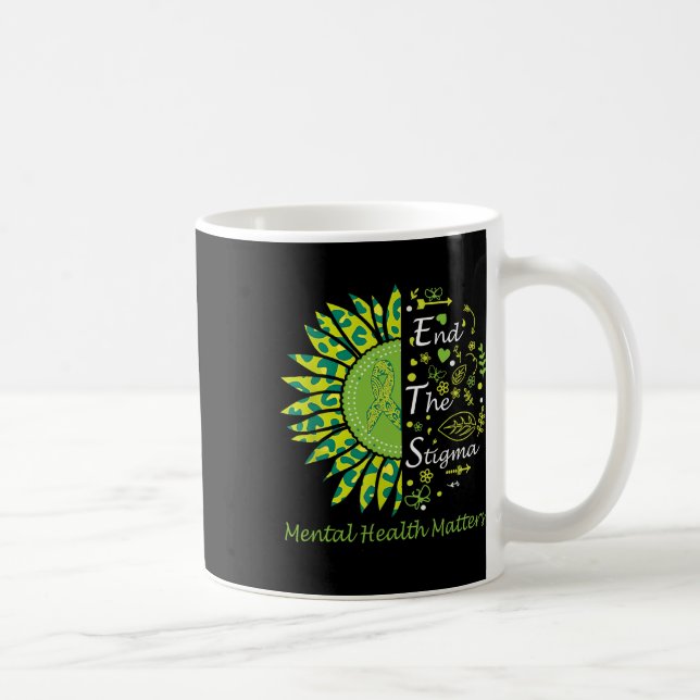 Avsluta Stigma Mental Health Problems (Medvetet) Kaffemugg (Höger)