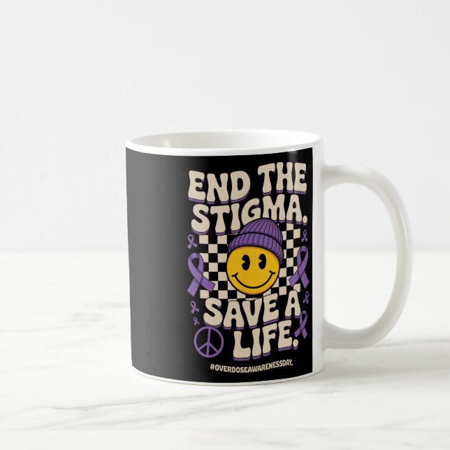 Avsluta Stigmatisera Rädda Ett Liv Groovy Overdos  Kaffemugg (Höger)