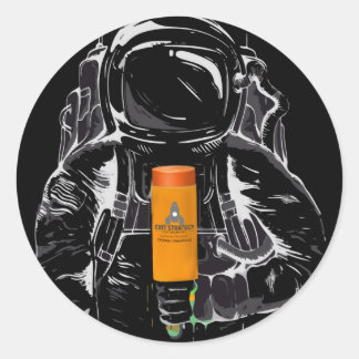 Avsluta strategistämpel runt klistermärke