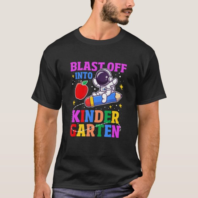 Avsluta till Kinder Garten Astronaut T Shirt (Framsida)