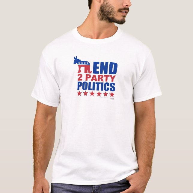 Avsluta två partypolitik tee (Framsida)
