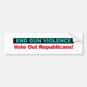 Avsluta vapenvåld -- Rösta ut republikaner Bildekal