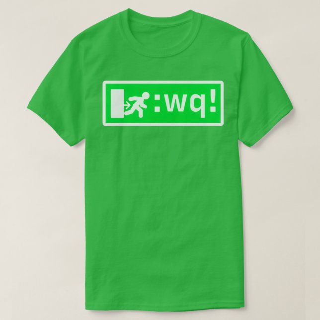 Avsluta Vim-tecken T Shirt (Design framsida)