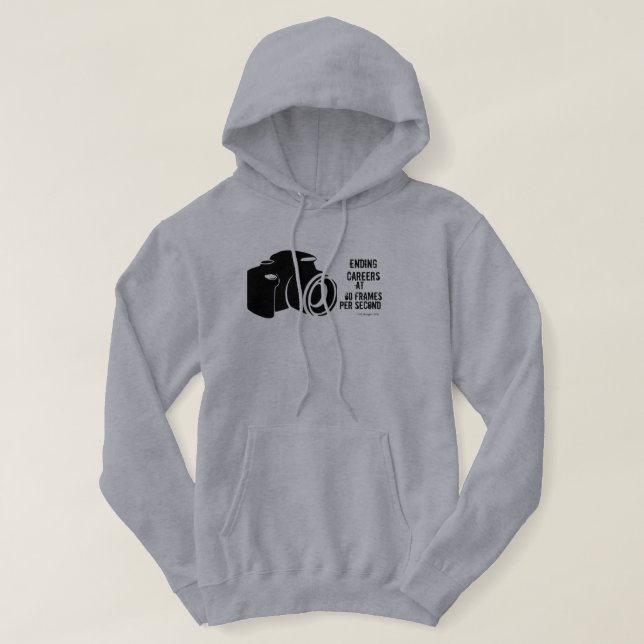 avslutad karriär vid 60 ramar per sekund hoodie (Design framsida)