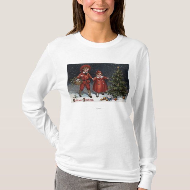 Avslutade ungar dekorera träd tröja (Framsida)