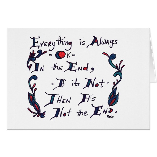 Avslutakortet Hälsningskort (Framsidan Horizontal)