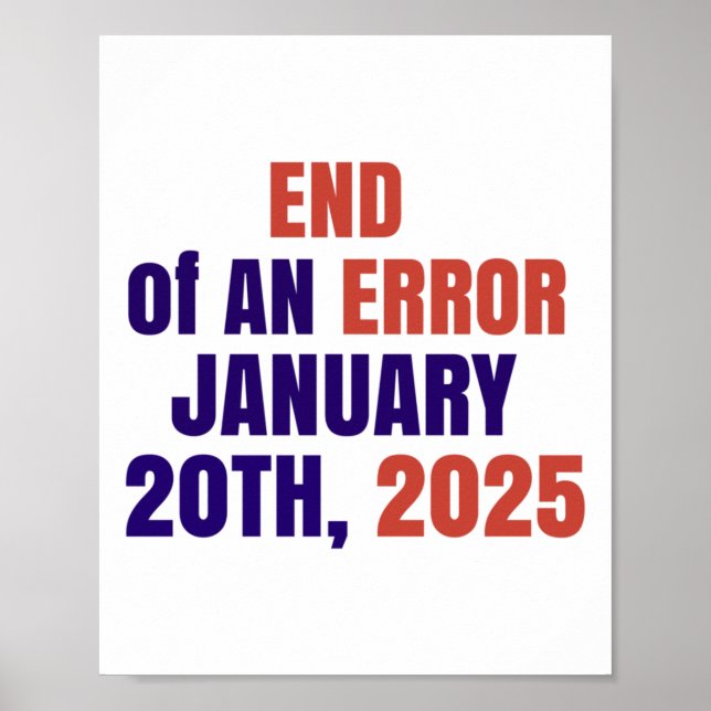 Avslutande av ett fel 2025 Invigning 2025 Val Poster (Framsidan)