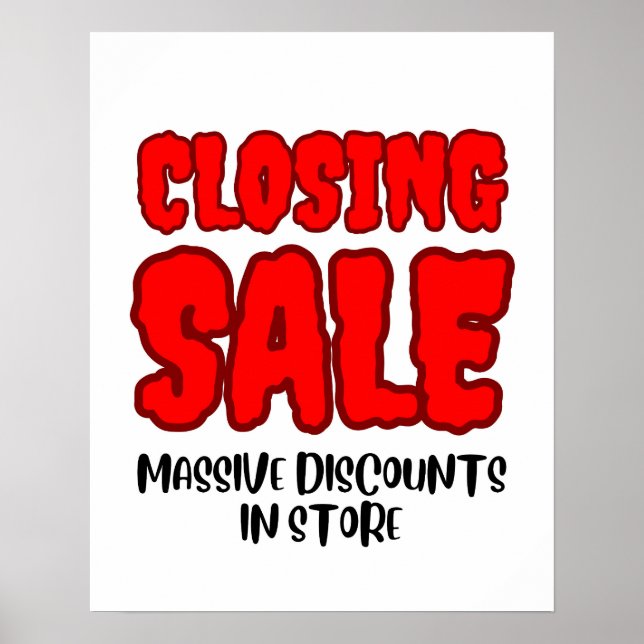 Avslutande försäljningsskylt, Butikssignal, Boutiq Poster (Framsidan)