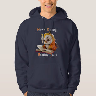 Avslutar aldrig läsning av daglig Manar Hoodie