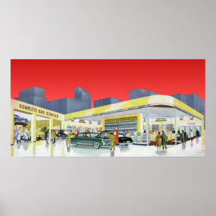Avslutar Auto mekaniker för vintage det tjänste- Poster