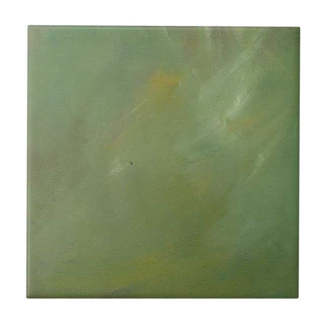 Avslutat av borstad Grönt Faux Kakelplatta (Framsidan)