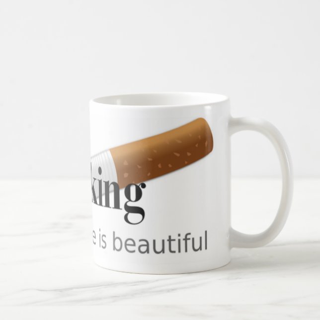 Avslutat röka kaffemugg (Höger)