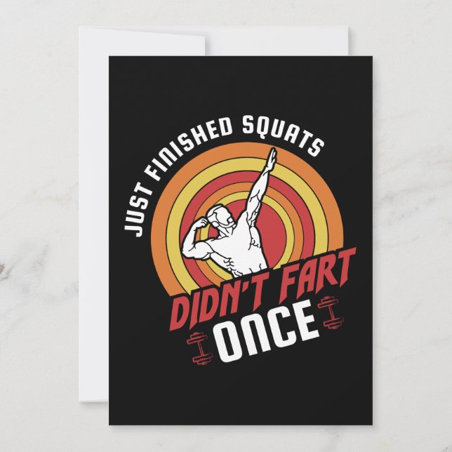 avslutat squash har varit snabb gång tshirt inbjudningar (Baksida)