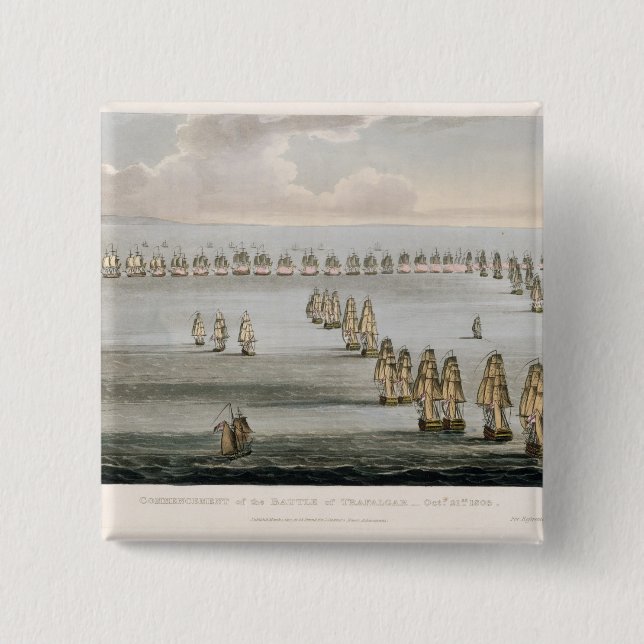 Avslutning av striden av Trafalgar, 21st Octo Knapp (Framsida)