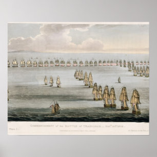 Avslutning av striden av Trafalgar, 21st Octo Poster