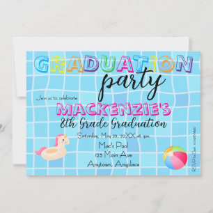 Avslutningspoolparty Inbjudningar