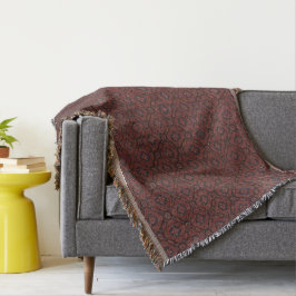 Avsn röd och blå Blommigt Batik Throw Blanket Filt