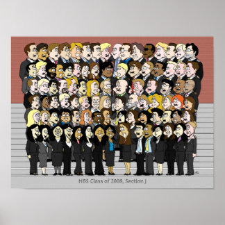 Avsnitt J Tecknad 16 x 12-tums Poster