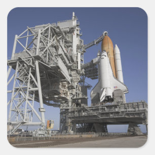 Avsökning av rymdfärder fyrkantigt klistermärke