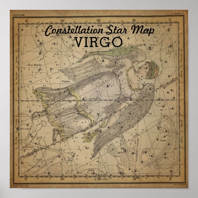 Avsökning av våg-virgin Constellation Star Karta B Poster (Framsidan)