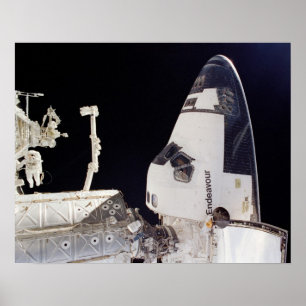 Avsökning för rymdfärder dockad med ISS Poster