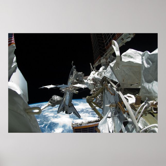 Avsökning och ISS-teknik för rymdfärder Poster (Framsidan)