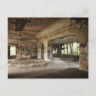 Avstående Byggnad Lämnat till Decay Postcard Vykort