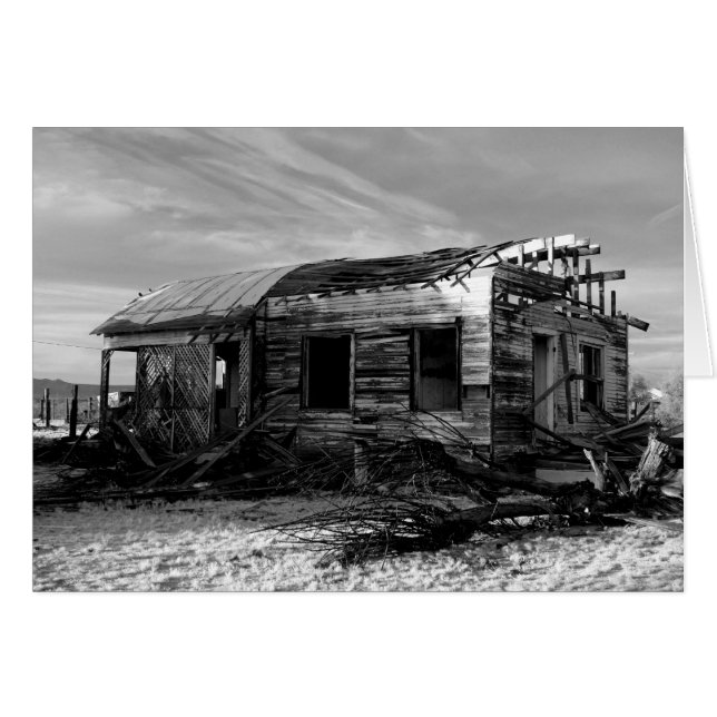 Avstående hus i Kelso California Hälsningskort (Framsidan Horizontal)