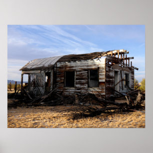 Avstående hus i Kelso California Poster