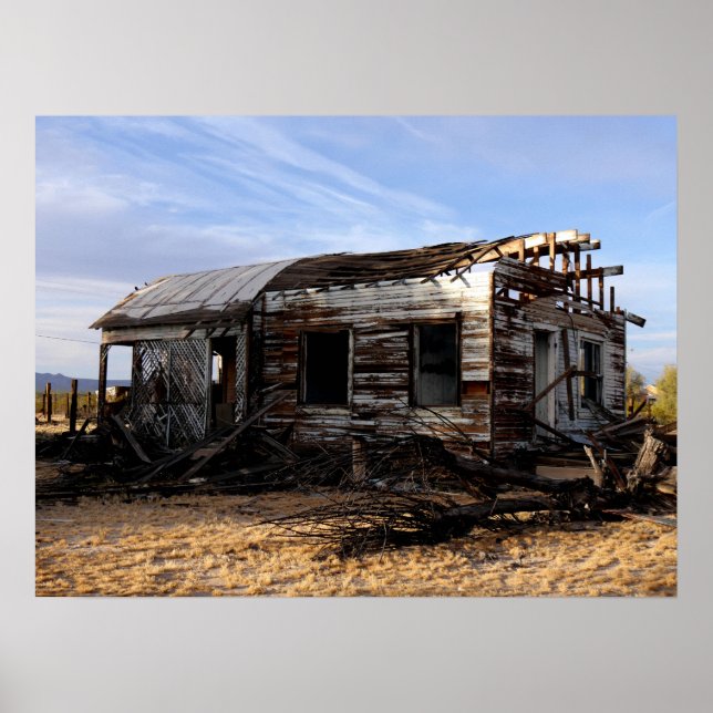 Avstående hus i Kelso California Poster (Framsidan)