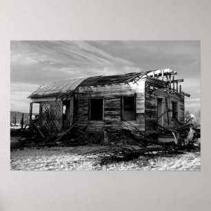 Avstående hus i Kelso California Poster
