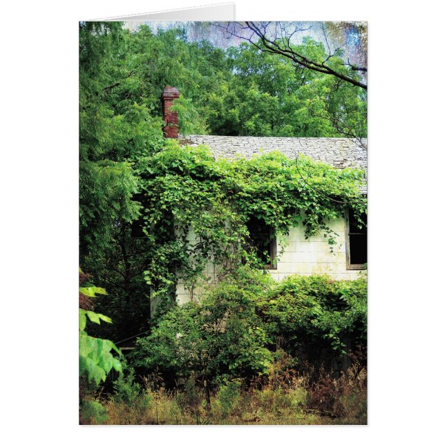 Avstående Vita huset i Skogen Hälsningskort (Framsidan)